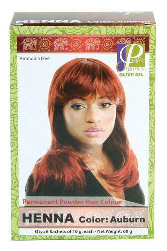 Henna Permanent Powder Hair Colour Auburn 6x10g