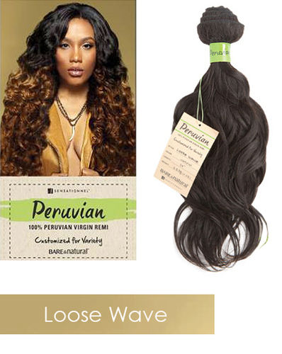 Sensationnel 100% Peruvian Virgin Remi Bundle Hair B & N Loose Wave