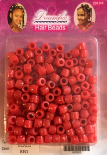Dreamfix Hair Beads 200pcs Red