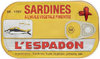 L´espandon Sardines à l´huile végétale pimentée 125g