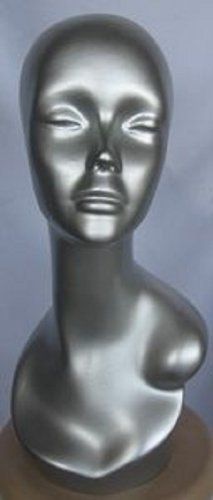 Sleek Mannequinn Head Silver
