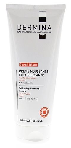 Dermina Sensi-Blanc Crème Moussante Eclaircissante 200ml