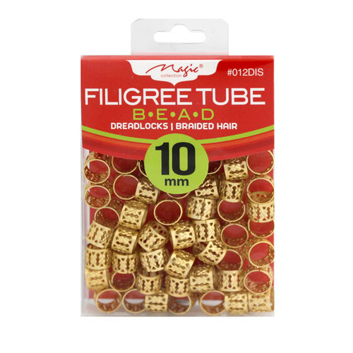 Magic - Filigree Tube Hair Decoration Gold 45 Pcs