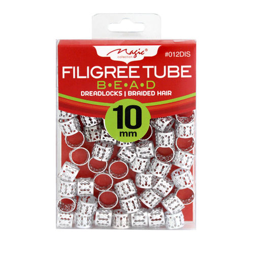 Magic - Filigree Tube Hair Decoration Silber 45 Pcs