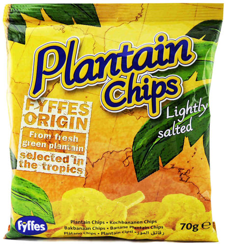 Fyffes Origin Plantain Chips Lightly Salted 70g